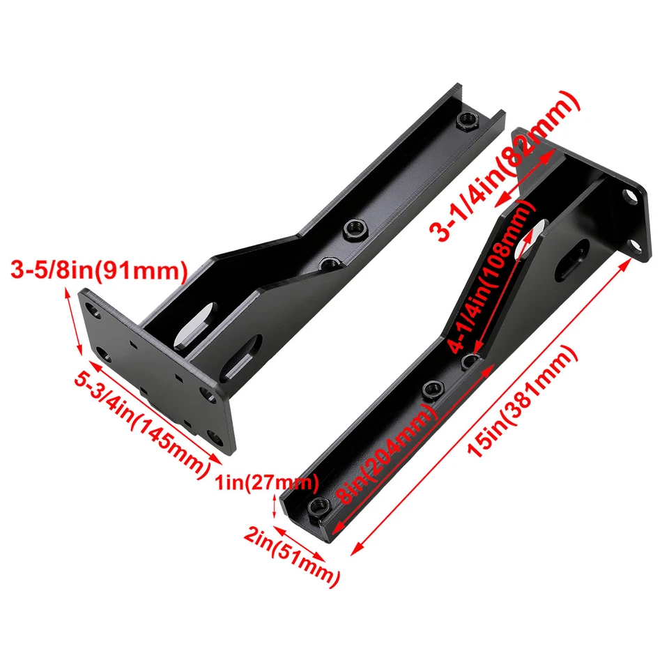 Обновленные кронштейны поддержки заднего бампера подходят для Jeep Cherokee XJ 1986-2001 2 шт. - Изображение 3 из 4