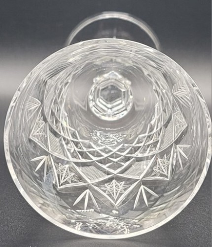 Vtg American Brilliant ABP Clear Diamond Star Wine Glass•Elegant•7in•3 Avail•EUC - Picture 5 of 10