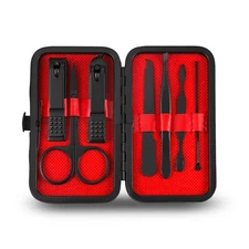 Pedicure Manicure Nail Clipper Scissors Set Cleaner Ear Grooming Kit Case Tool