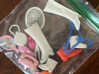 Lot Of Vintage 1960’s Barbie Accessories, AS IS Shoes Boots Phone Tennis Racquet