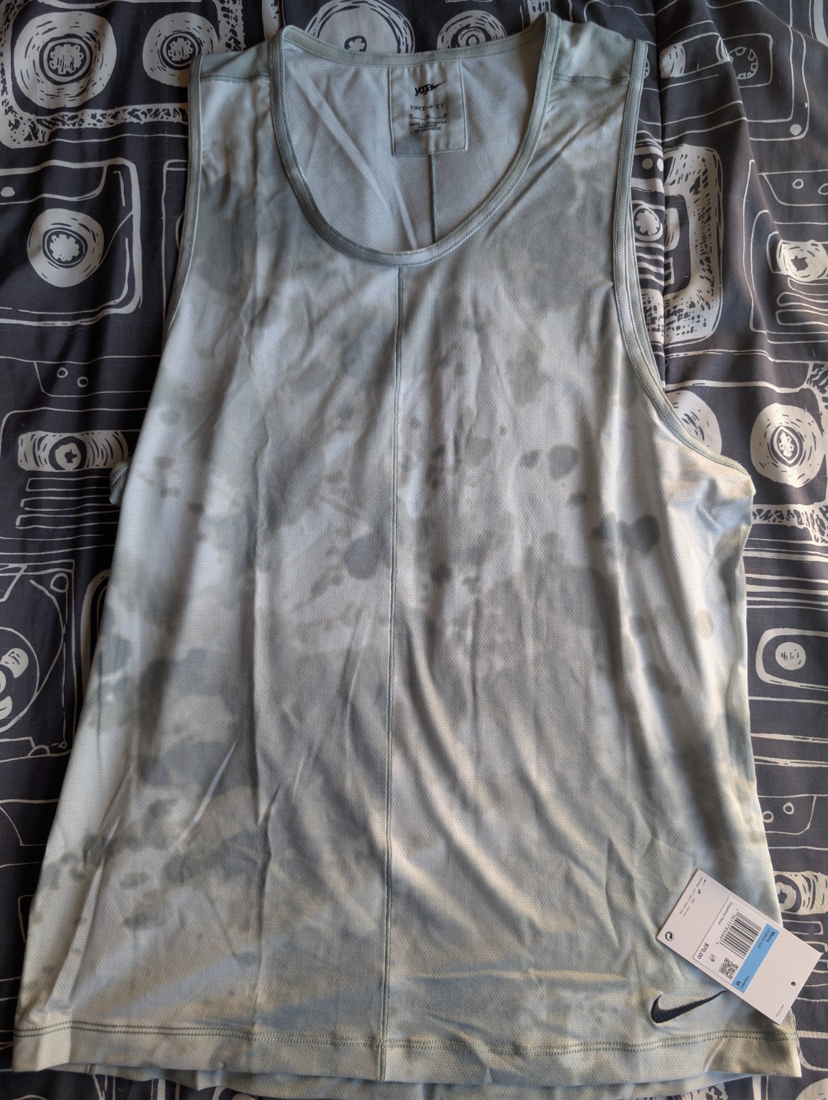 Nike Dri-Fit Yoga Tank Training Camo Top DX0924-330 Men’s Size Medium