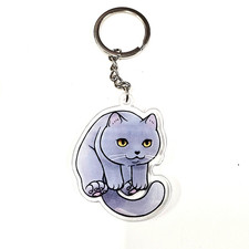 Cat Keychains Cute Acrylic Cartoon Kitty Charm Pet Lover Gifts Backpack Charm