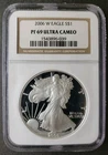 2006 W Proof $1 American Silver Eagle Dollar NGC PF69 Ultra Cameo