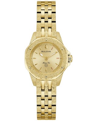 BRAND NEW* Bulova Marine Star Champagne Dial Gold-tone Women's