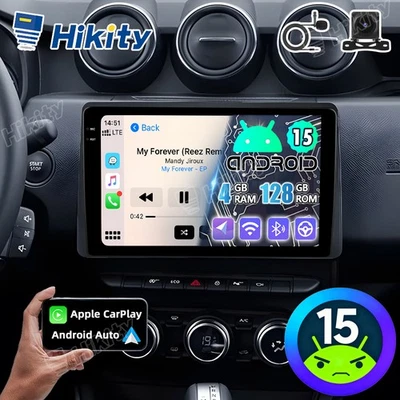 10" CarPlay 4+128GB Android 15 Autoradio Für Dacia Duster 2 GPS Navi FM RDS +KAM - Bild 1 von 4