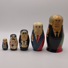 Nesting Dolls Vintage 90's Russian Leaders Five in All