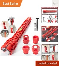 User-Friendly Red Sink Faucet Installer Wrench - 14 Functions for Home Repairs