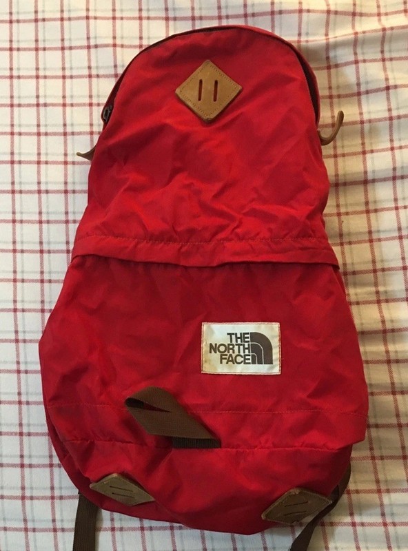 Vintage 80s The North Face Hiking Backpack Rucksack Red 