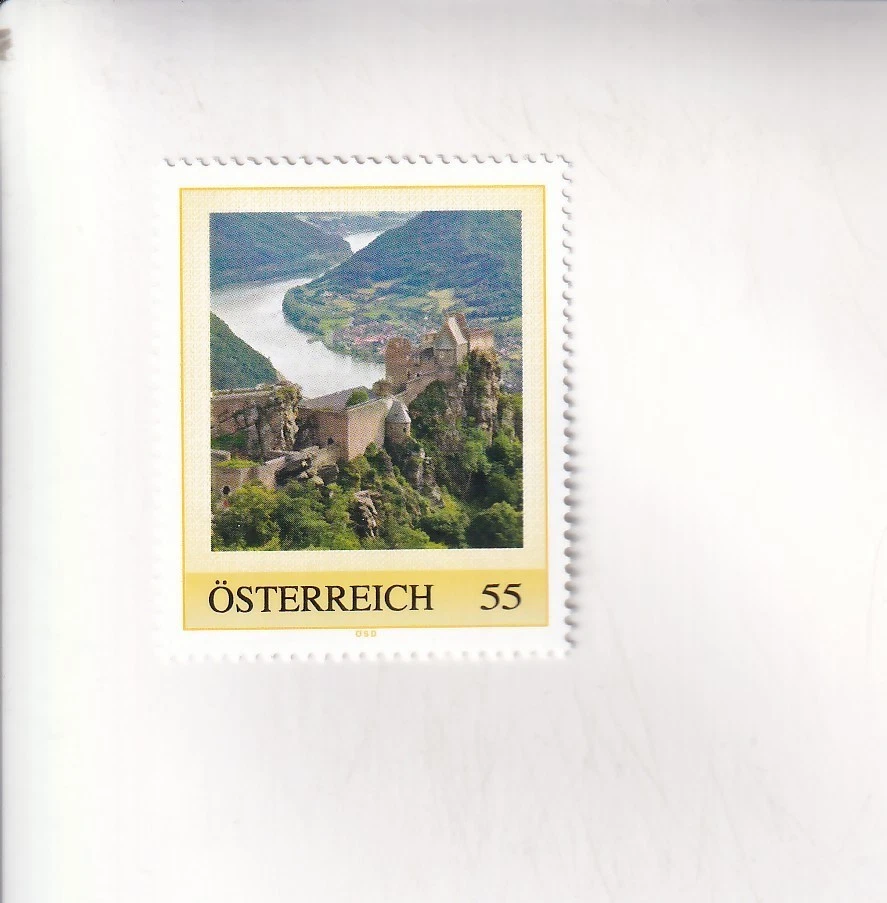 BRIEFMARKE PM Österreich WACHAU - Burgruine AGGSTEIN  Postfrisch - Bild 1 von 1