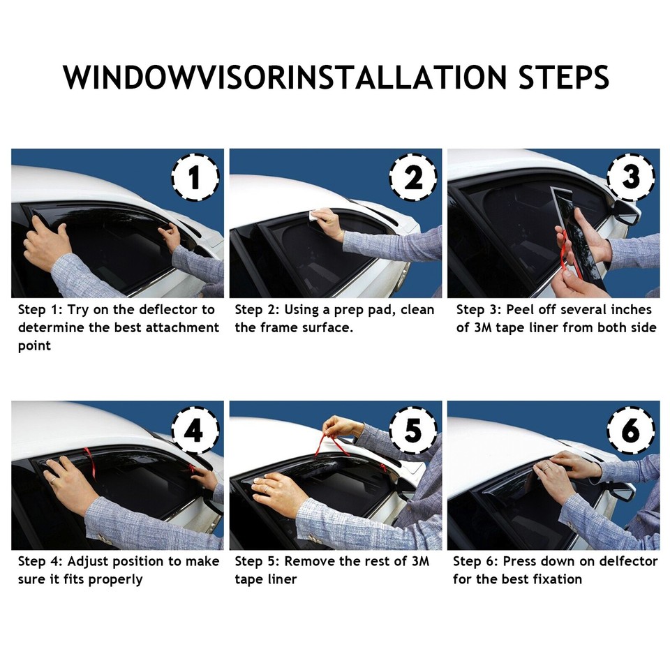 For BMW X1 E84 2009-2015 5-Door SUV Wind Rain Guard Window Deflectors ...