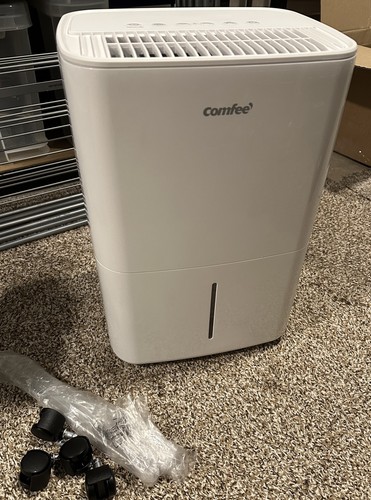 OMFEE 12-14L Dehumidifier, 2.5L Tank, Quiet & LowEnergy, DryMode, Portable