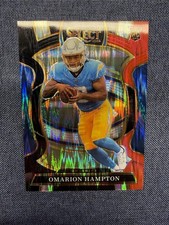 2025 Panini Select - Concourse Omarion Hampton #2 Black & Red Shock Prizm (RC)