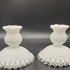 Vintage Fenton pair of Silver Crest Spanish Lace Candleholders Beautiful!!