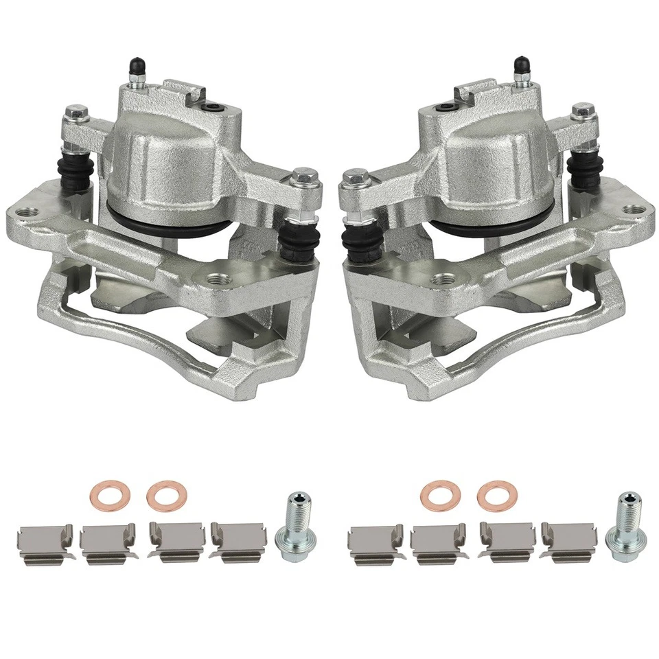 Front Brake Calipers And Brake Pads For 2008-2011 2012 Jeep Wrangler Liberty Foto 2 de 4