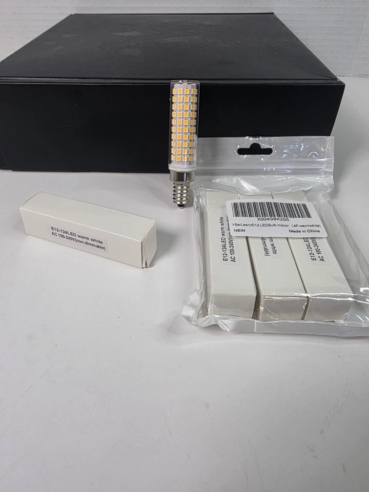 E12 Candelabra LED Bulb C7 10W 110V 136-2835 SMD Ceramics Light Equivalent 100W - Image 2 of 4