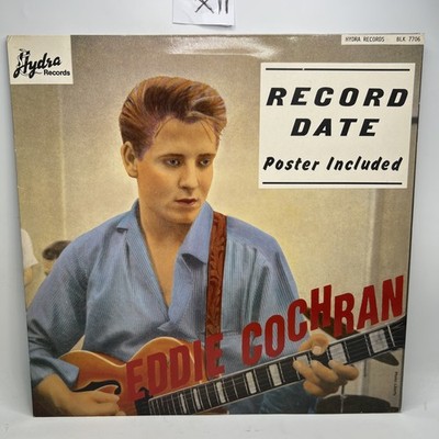 Eddie Cochran - Record Date 12  Rockabilly Record + Poster Ex/ex