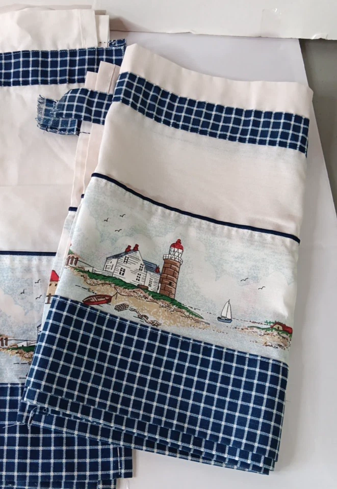 Nautical Valance And Curtain Set 2 Valance & Curtain (2 Conected) - Image 4 of 4