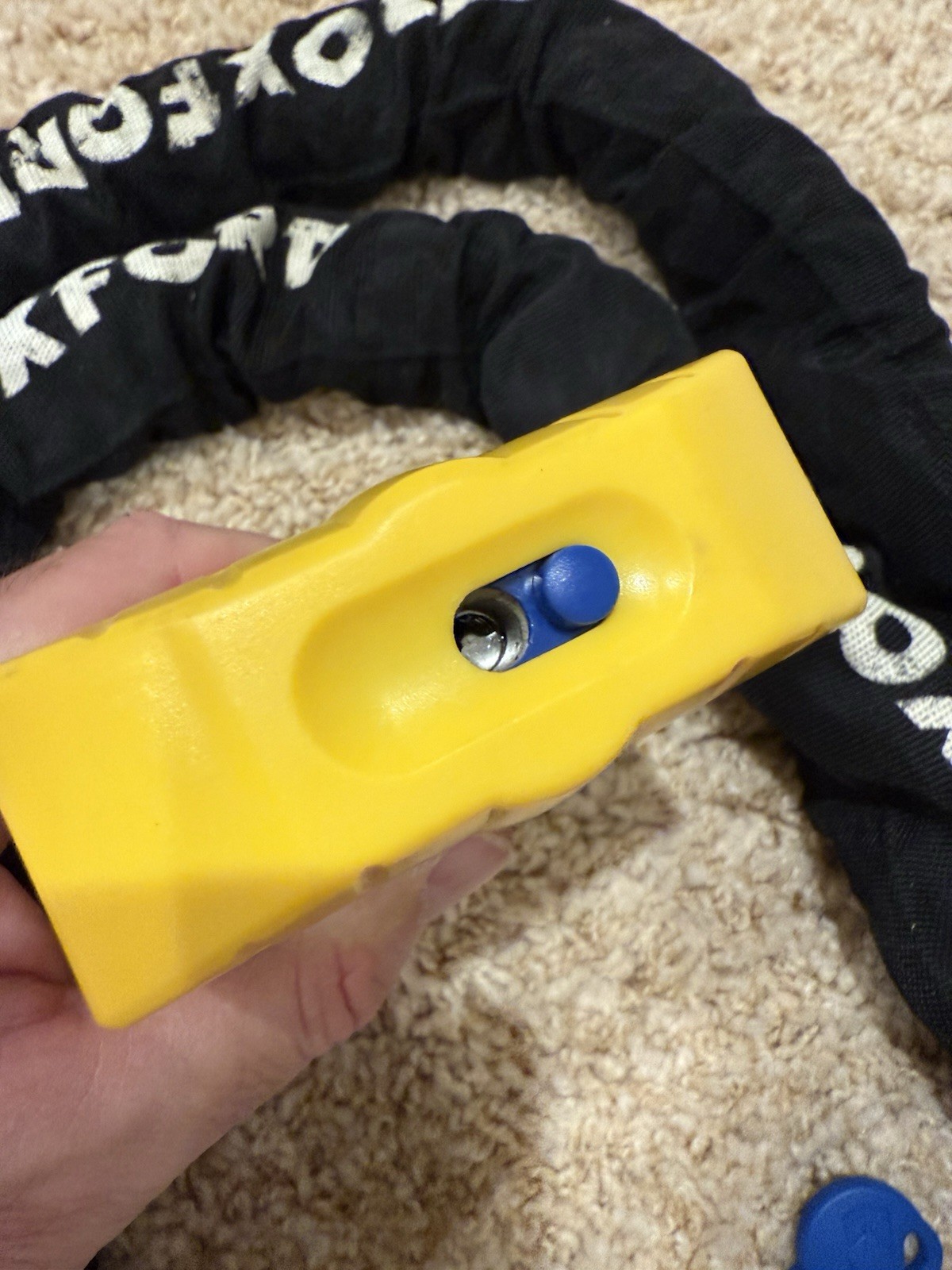 Oxford Boss Motorcycle Disc Lock Padlock Alarm with Oxford Chain