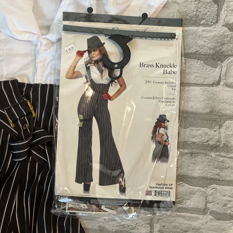Womens size Small Brass Knuckle Betty Gangster Costume by Leg Avenue - Image 2 of 4