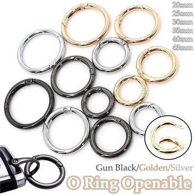 Spring O Ring Openable Key Leather Bag Strap Pendant Buckle Snap Clip Trigger