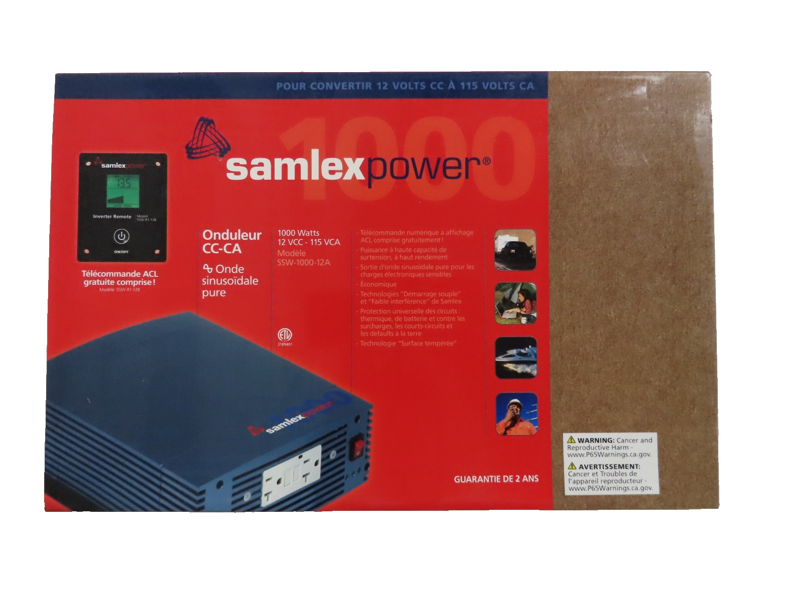 SAMLEX SSW-1000-12A 1000W Samlex Power Inverter 12VDC to 115VAC