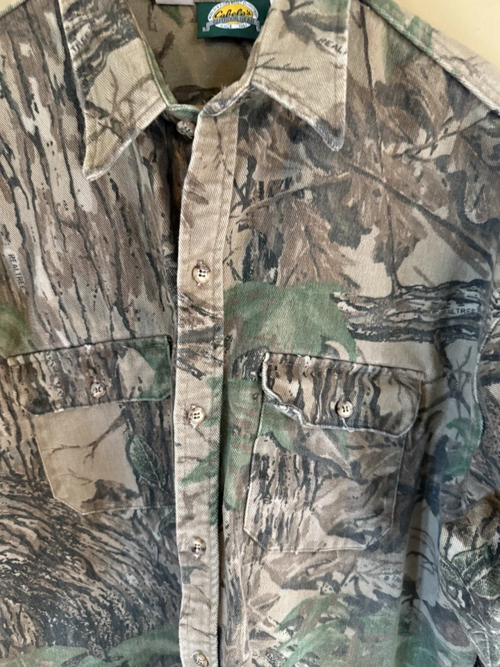 Cabela Camo Hunting Heavyweight Shirt Jacket Size XL - Image 3 of 4