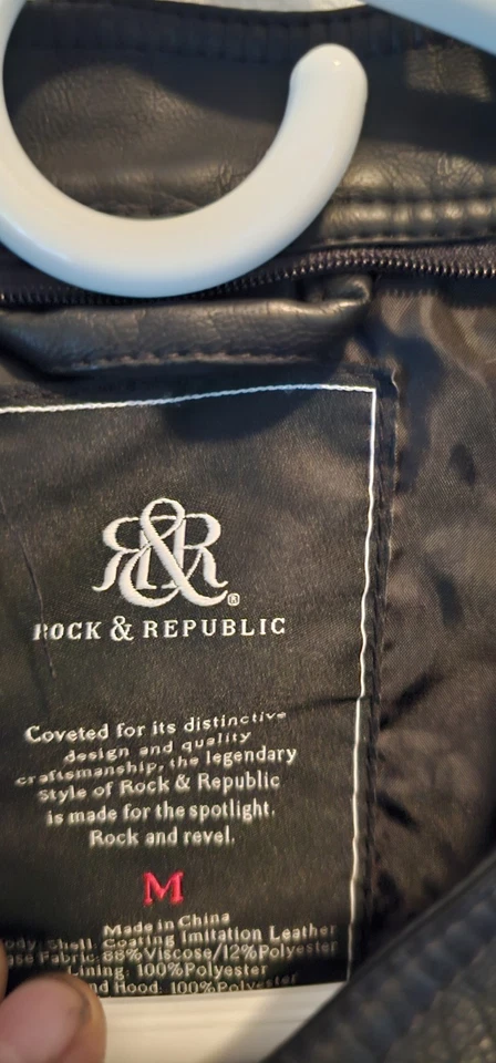 Chaqueta de cuero Rock And Republic vintage talla mediana Foto 2 de 4