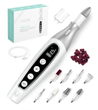 PediLux Pro Cordless Electric Manicure Pedicure Kit, Nail Drill File Set