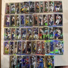 2025 Topps Chrome Nfl Silver Refractors Lot X50 Vets All Pro