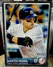 Martin Prado 2015 Topps Series 1 METAL FRAMED #'d/20 Heavy! New York Yankees