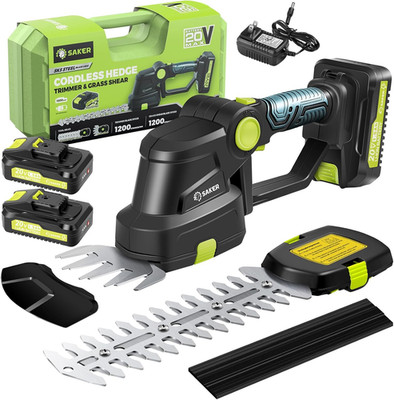 Cordless Hedge Trimmer-20V Electric Shrub Trimmer Grass Shears Handheld Grass Cu