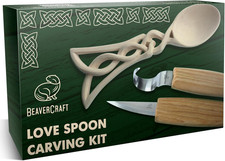 Beginner Wood Spoon Carving Kit - Tools, Knives, and Basswood Blank Included
