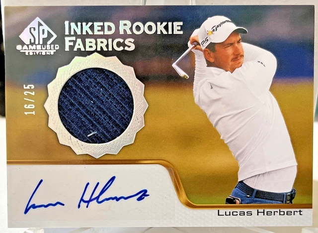 2024 Upper Deck SP Game Used Edition Lucas Herbert Auto Inked Rookie Shirt #/25