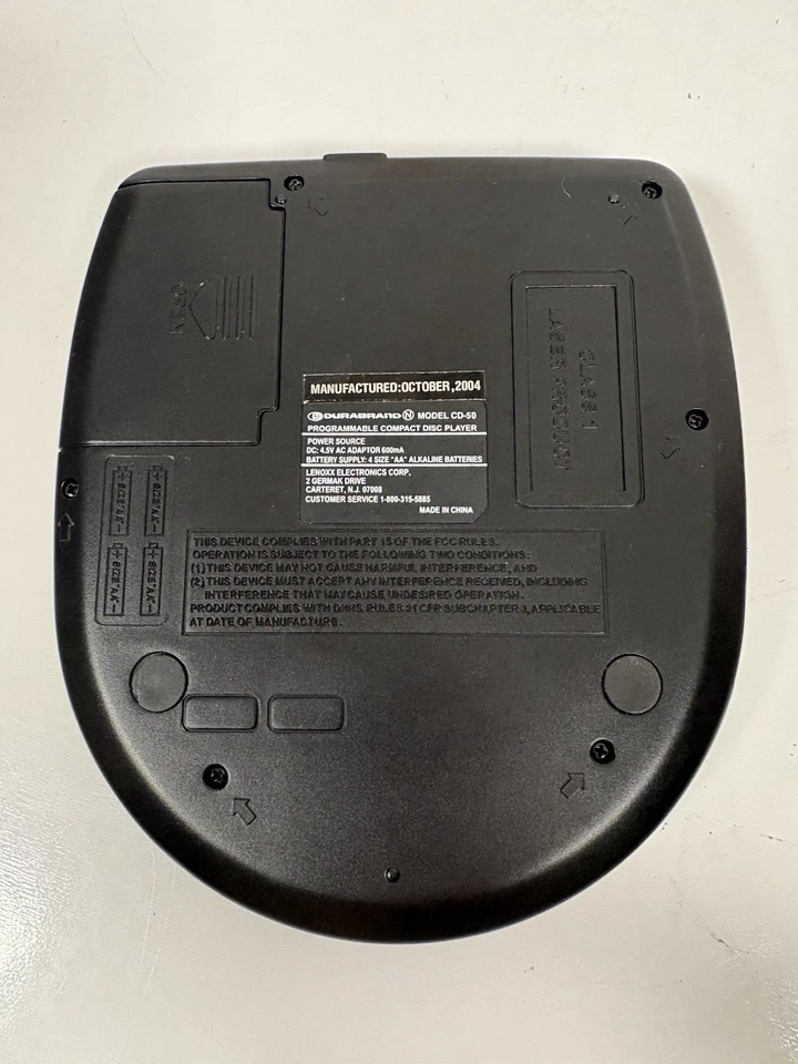 Raro Reproductor de CD Portátil Durabrand 2004 CD-50 Rojo - Probado y Funciona Foto 4 de 4