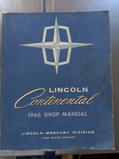 1966 Lincoln Continental Factory Shop Service Manual - Great Condition