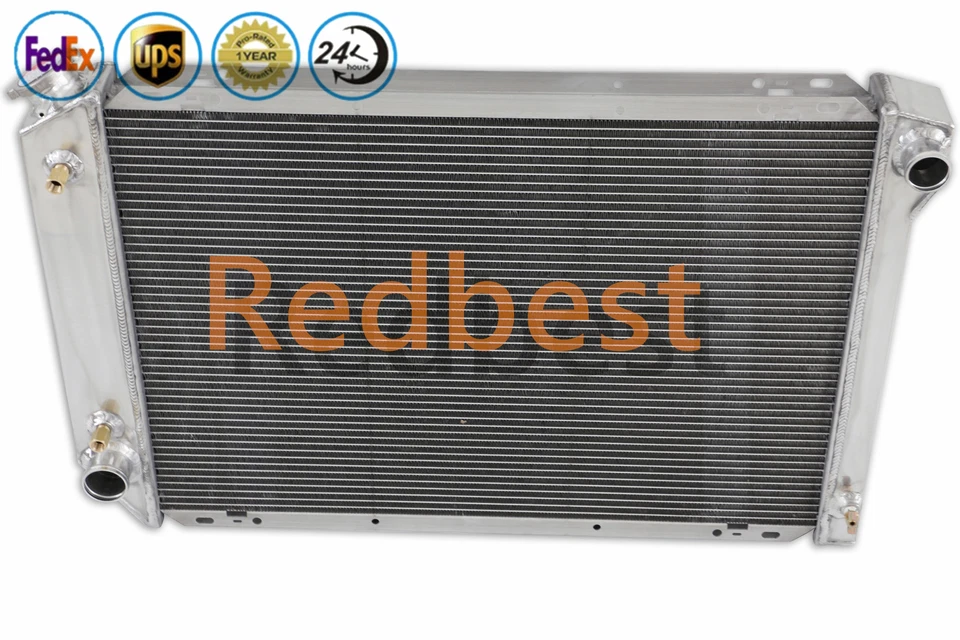 Radiador de aluminio de 4 filas apto para Ford F150 F250 F350 Bronco 1980-1984 1982 5,0 L 7,5 L Foto 2 de 4