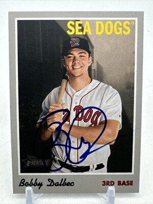 2019 Topps Heritage Minors Bobby Dalbec #28 Autographed Auto Red Sox Card SIGNED