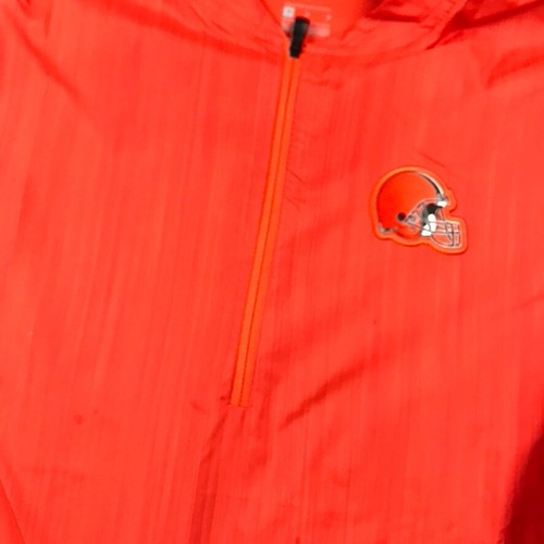 Cleveland Browns Jacket Mens Medium Orange Nike On Field 1/4 Quarter Zip NFL - Picture 3 of 11