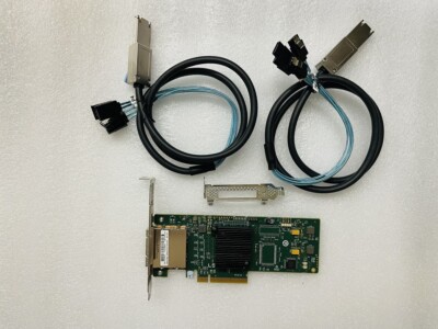 LSI 9200-8E Controller Card PCIe 6GB 2 Ports JBOD IT Mode w/ 8088 to SATA cable