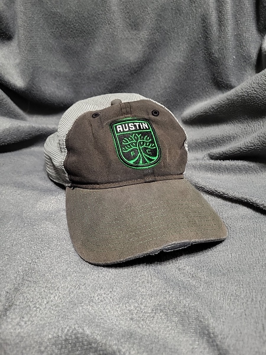 Austin FC Club Logo Hat Trucker Cap Gray Mesh Scuffed Snapback New