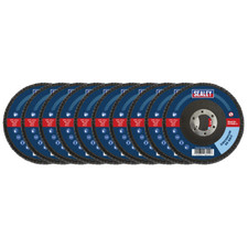 Sealey FD1156010 115mm Zirconium Flap Discs 60Grit 22mm Bore - Pack of 10