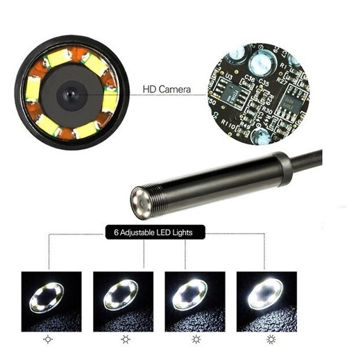 6.5FT 3 IN 1 USB Borescope Endoscope Snake Inspection Camera IP67 For Android PC - Imagen 14 de 16