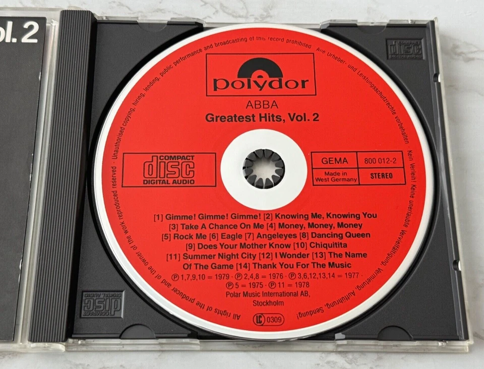 ABBA Greatest Hits Vol. 2 CD TARGET ERA WEST GERMANY RED FACE! Polydor 800 012-2 - Image 2 of 4