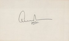 Arthur Ashe signed 3x5 index card Vintage