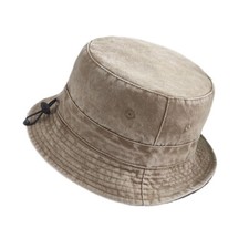 Herren Casual Retro Bucket Hat Gefüttert Outdoor Fischerhut Dunkelgrau Khaki