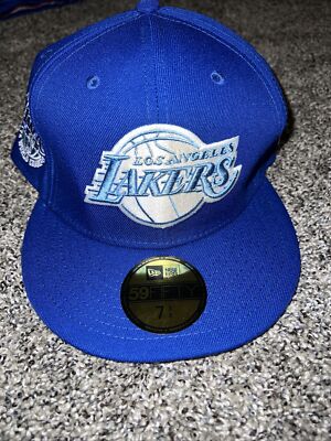 LA LAKERS 17x World Champs New Era 59FIFTY Fitted Hat Pro Image Sz 3/4  New