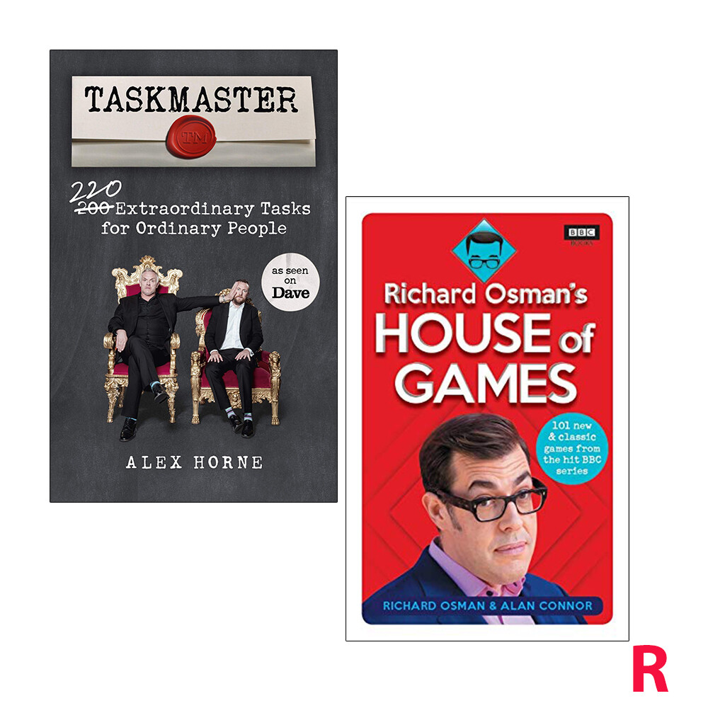 Taskmaster,Richard Osman's House of Games 2 Books Collection Set Paperback NEW