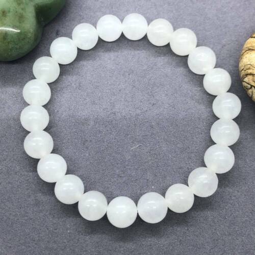 UK Reiki Healing Crystal Natural Selenite Bracelet Gemstone 8mm Beads Stone Pray - Picture 3 of 12