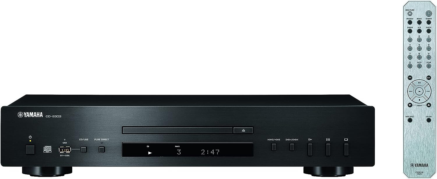 Yamaha  CD-S303 Black Lettore Cd + Usb Pure Direct Dac MP3/WMA/LPCM/FLAC