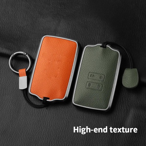 Metal Leather Car Key Case Cover For Renault Clio Kadjar Capture Koleos Espace - Picture 3 of 26